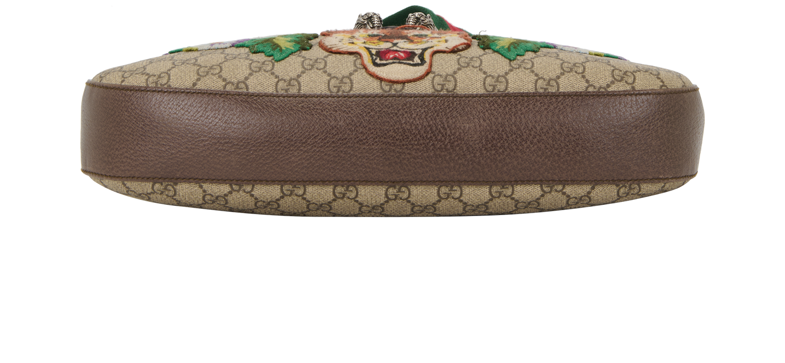Tiger Embroidered Dionysus Hobo, &pound;650, Handbags, Beige, Canvas, Top view
